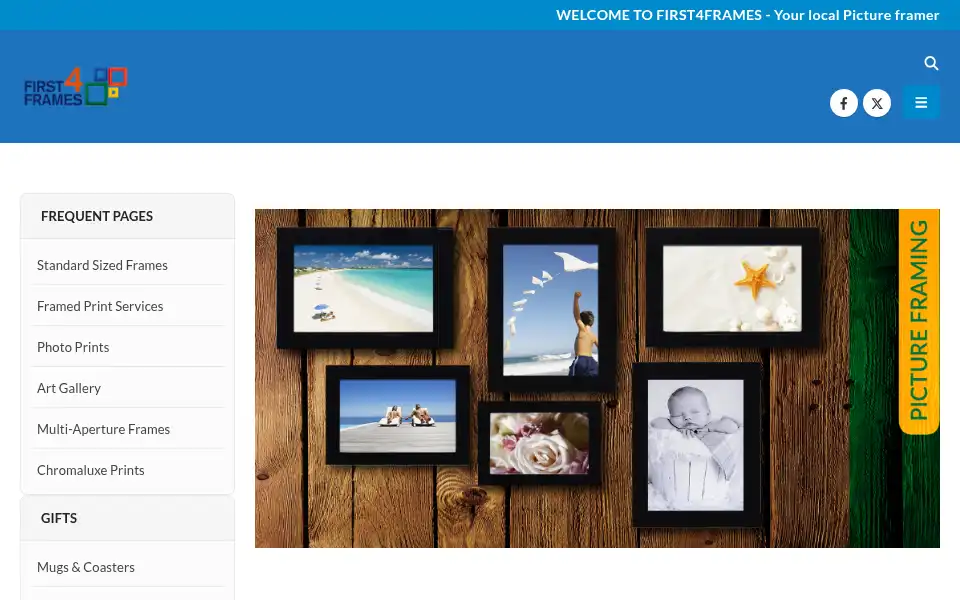 Screenshot of first4frames.co.uk