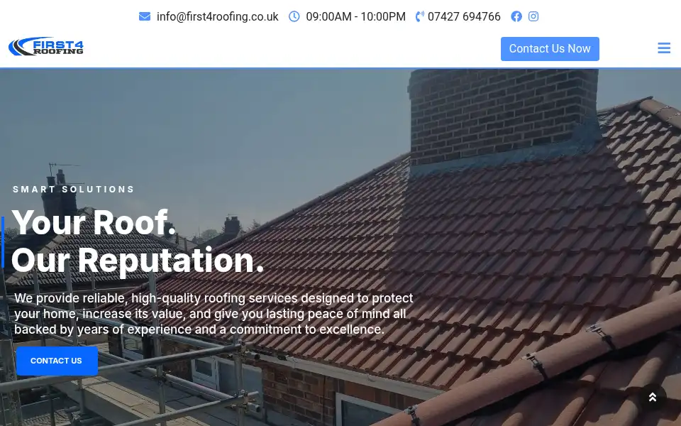 Screenshot of first4roofing.co.uk