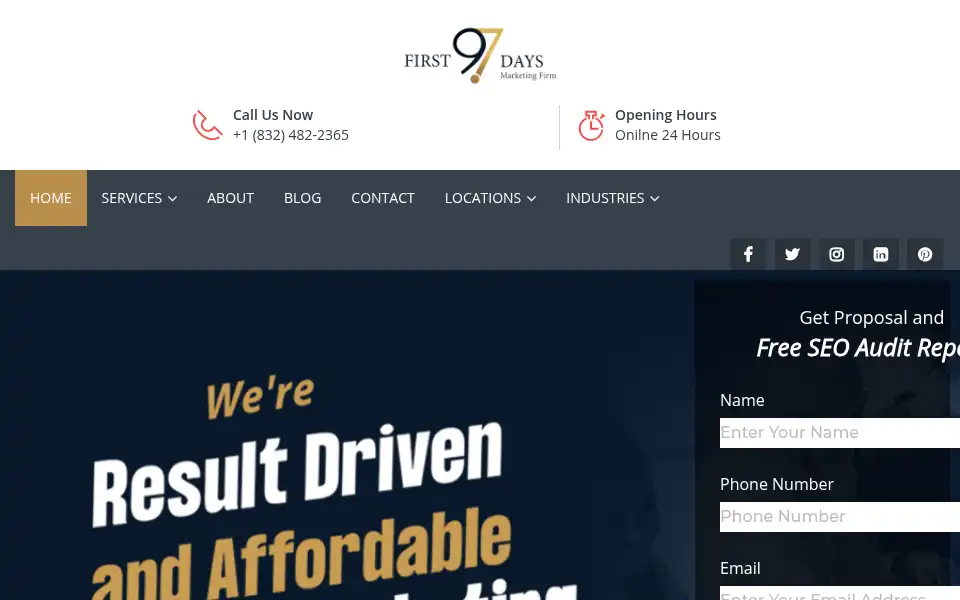 Screenshot of first97days.com