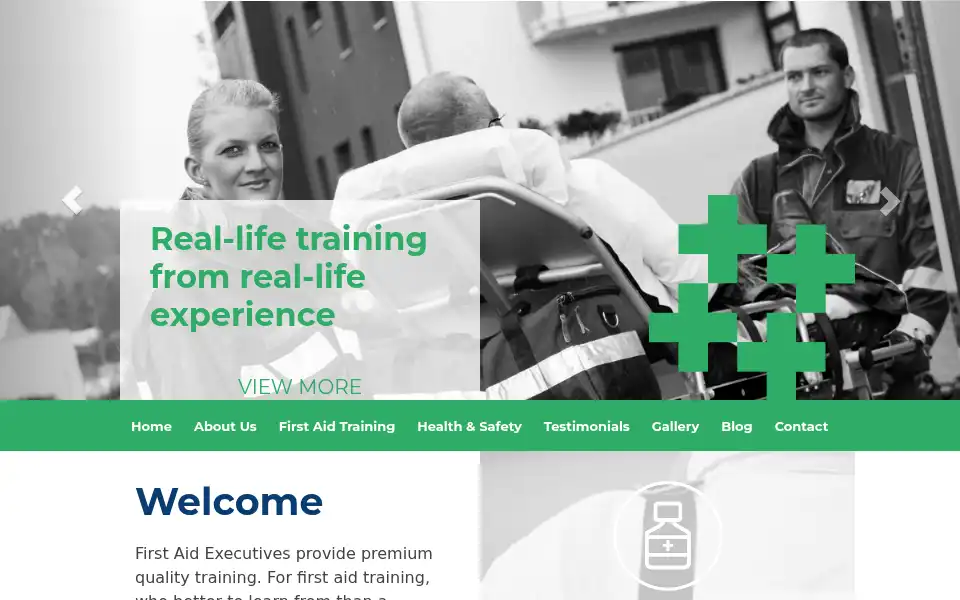 Screenshot of firstaidexecutives.co.uk