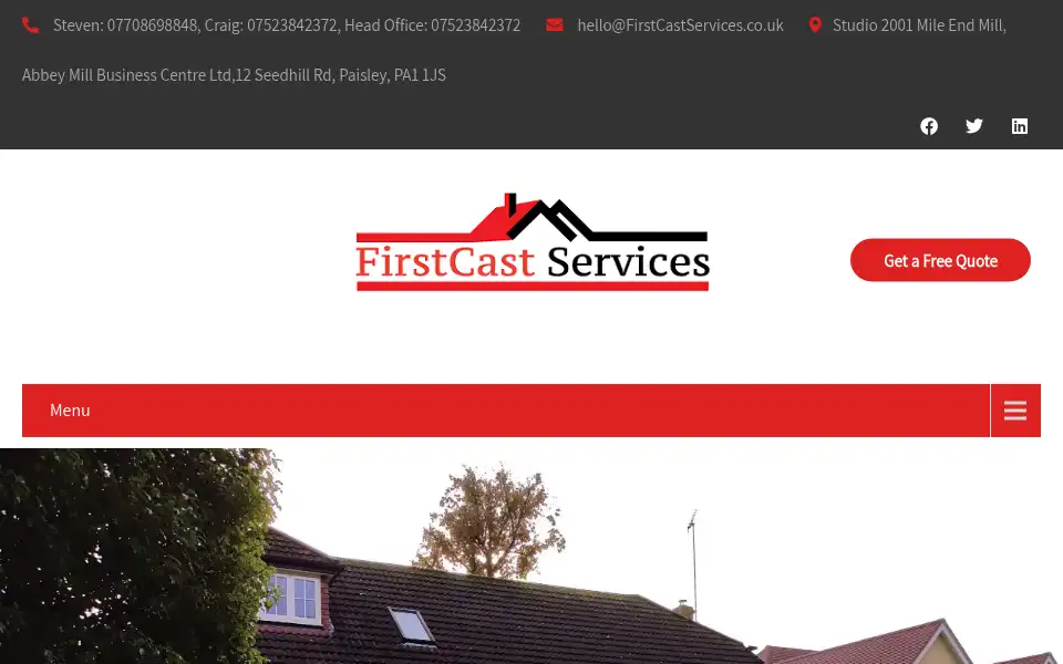 Screenshot of firstcastservices.co.uk