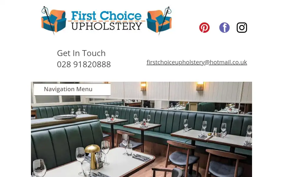 Screenshot of firstchoiceupholstery.co.uk