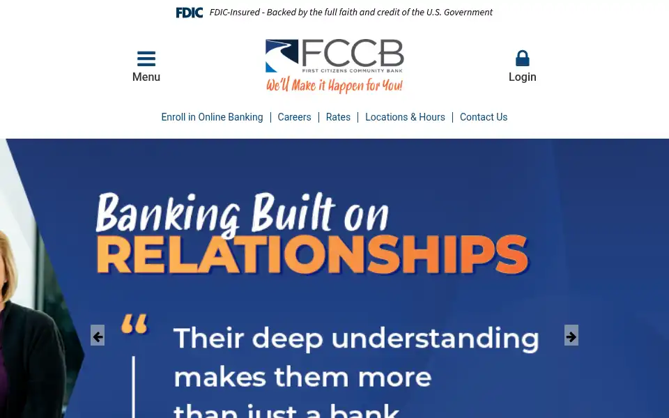 Screenshot of firstcitizensbank.com