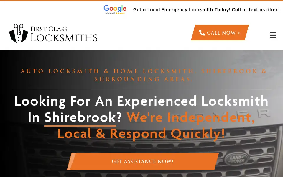 Screenshot of firstclasslocksmiths.co.uk