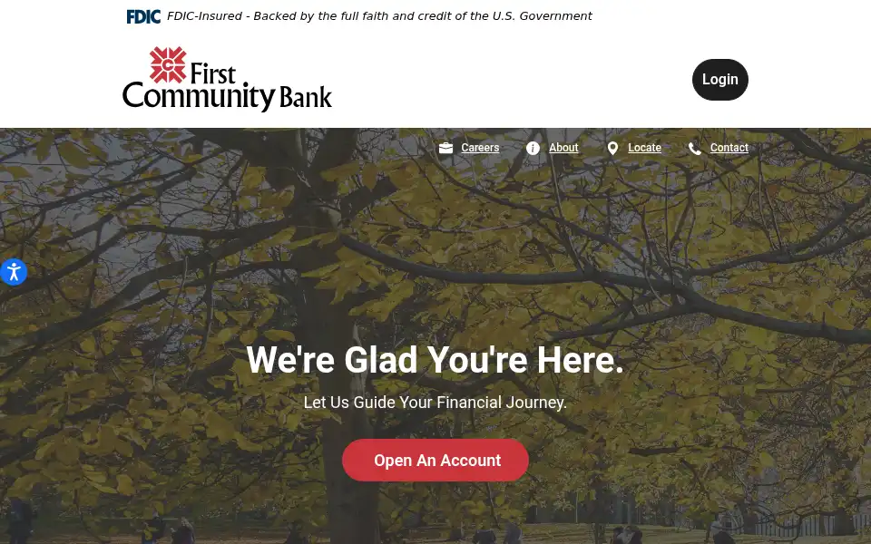 Screenshot of firstcommunitybank.com
