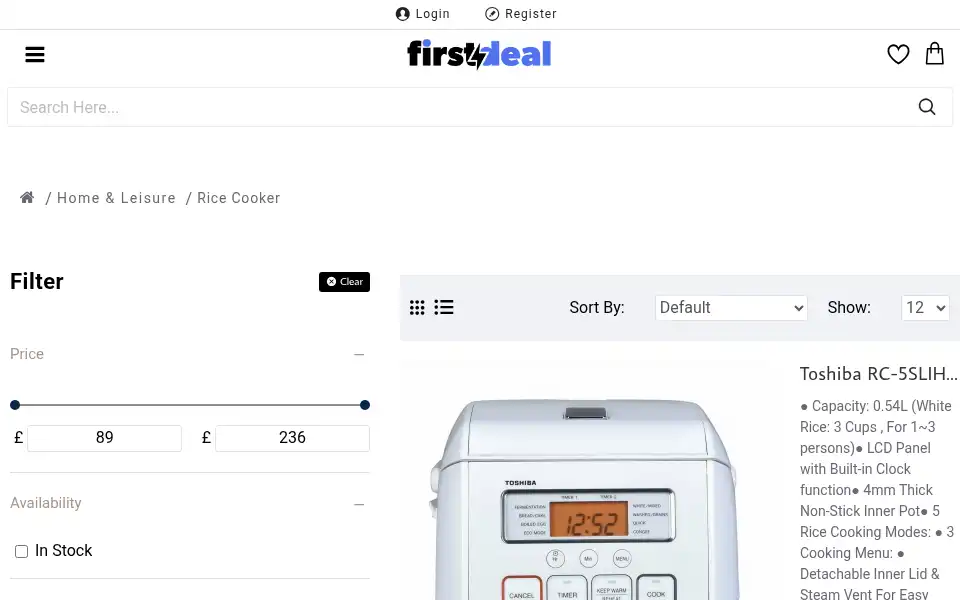 Screenshot of firstdeal.co.uk