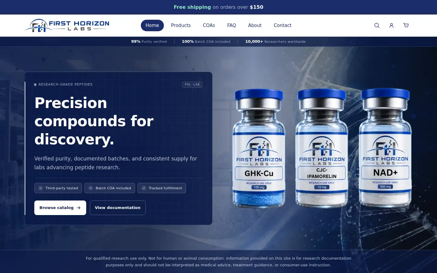 Screenshot of firsthorizonlabs.com