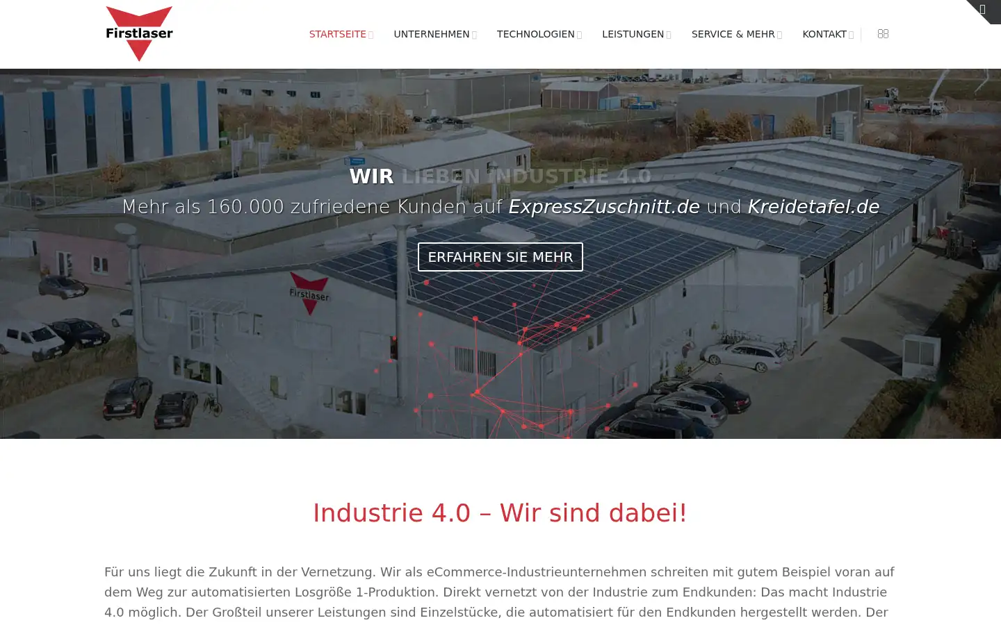 Screenshot of firstlaser.de