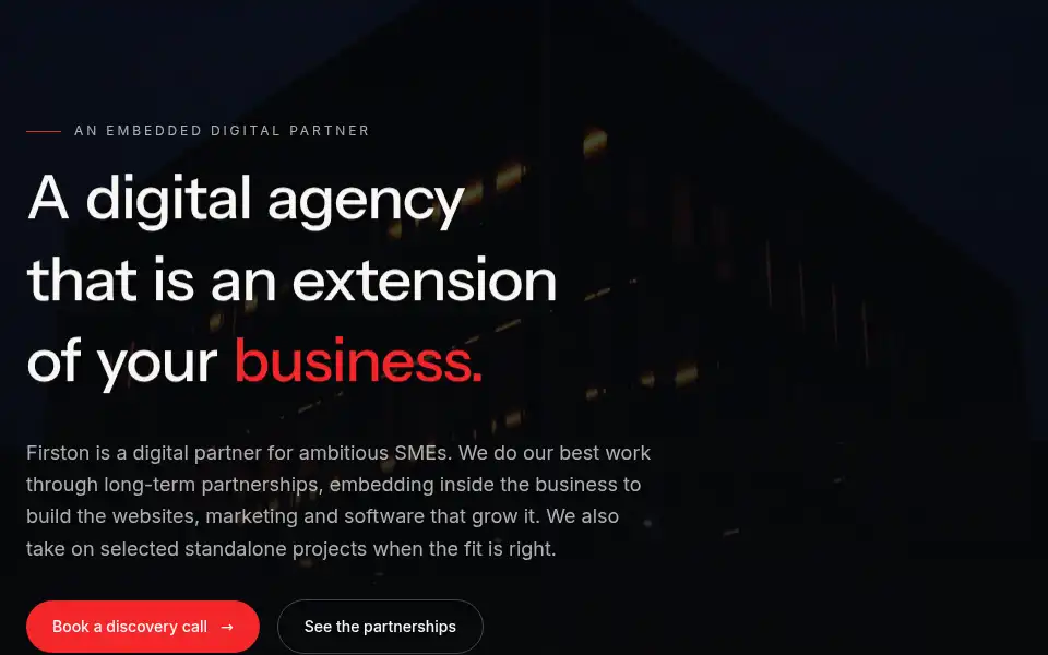 Screenshot of firston.agency