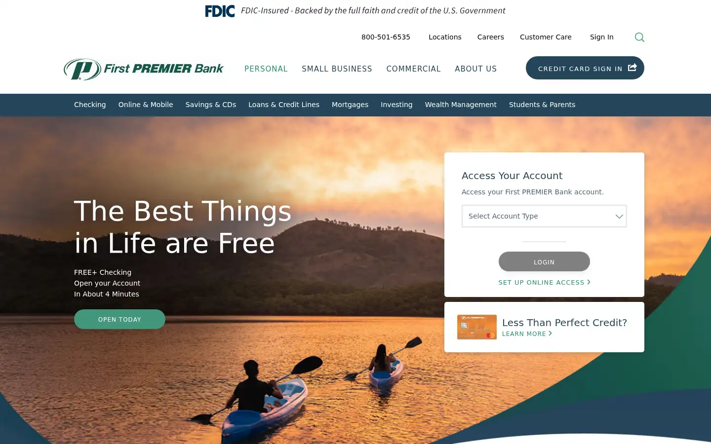 Screenshot of firstpremier.com