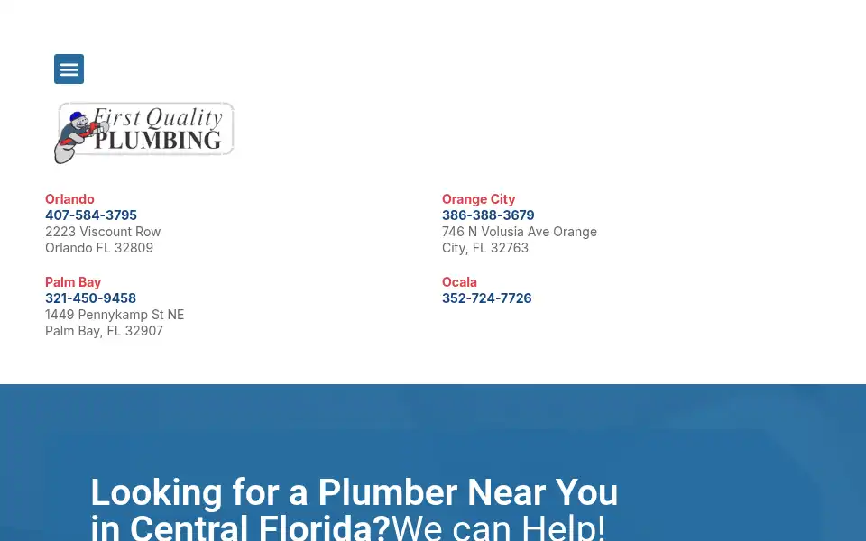Screenshot of firstqualityplumbingfl.com