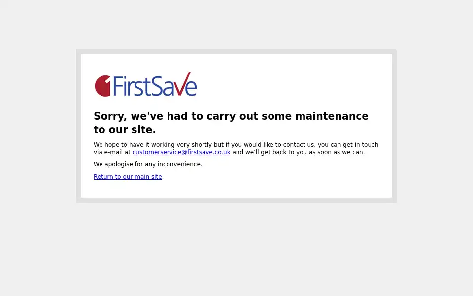 Screenshot of firstsave.co.uk