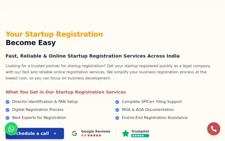 Screenshot of firststartup.in