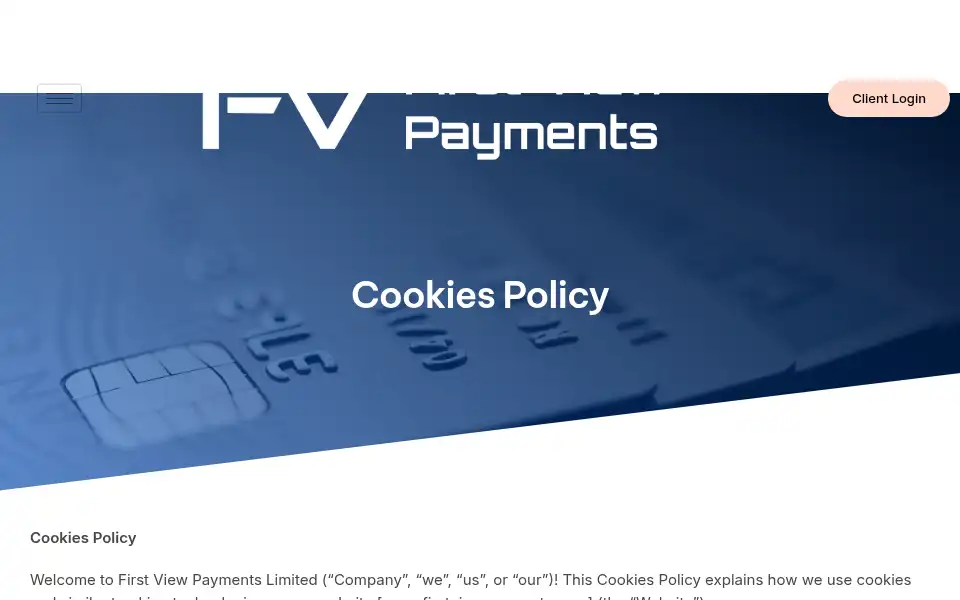 Screenshot of firstviewpayments.com
