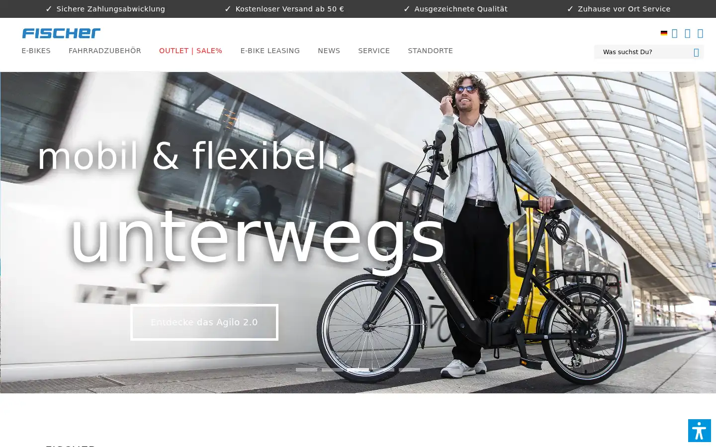 Screenshot of fischer-bike.com