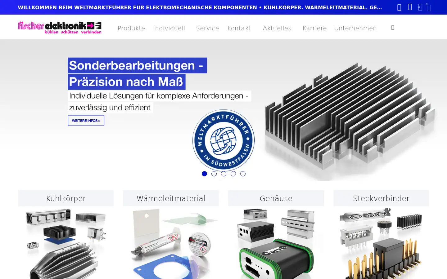 Screenshot of fischerelektronik.de
