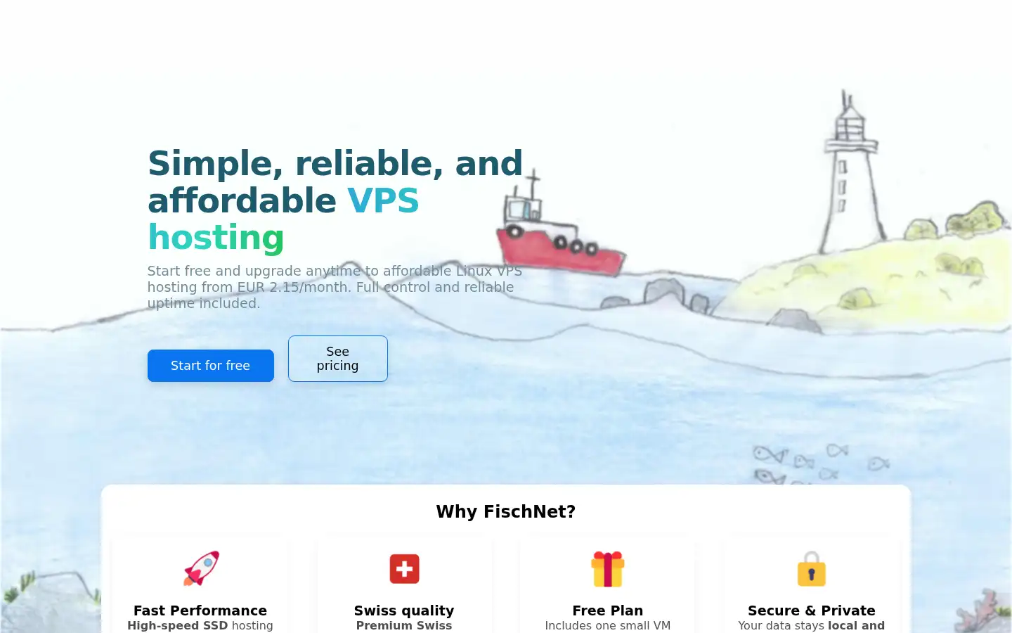 Screenshot of fischnet.ch