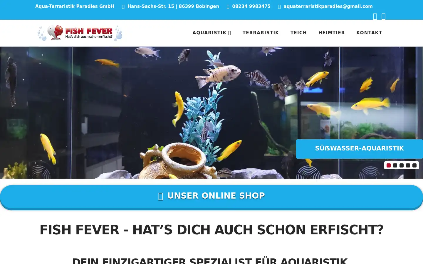 Screenshot of fish-fever.de