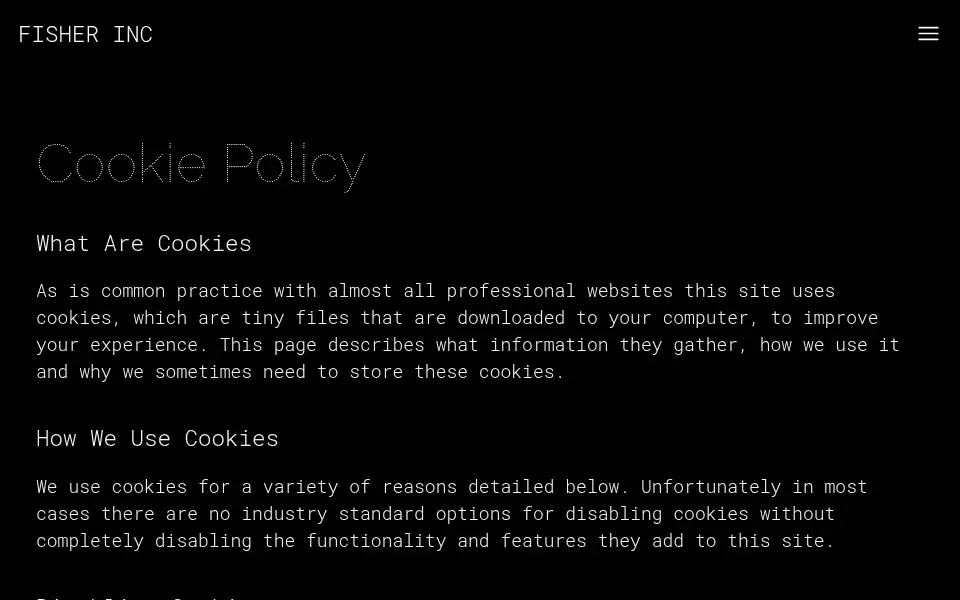 Screenshot of fisherinc.co.uk