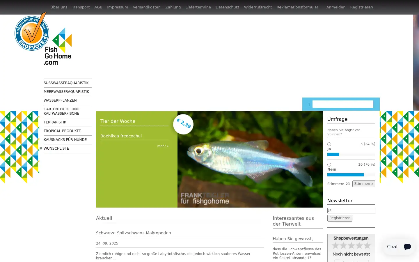 Screenshot of fishgohome.com