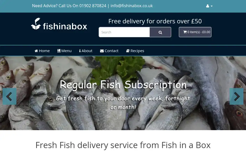 Screenshot of fishinabox.co.uk