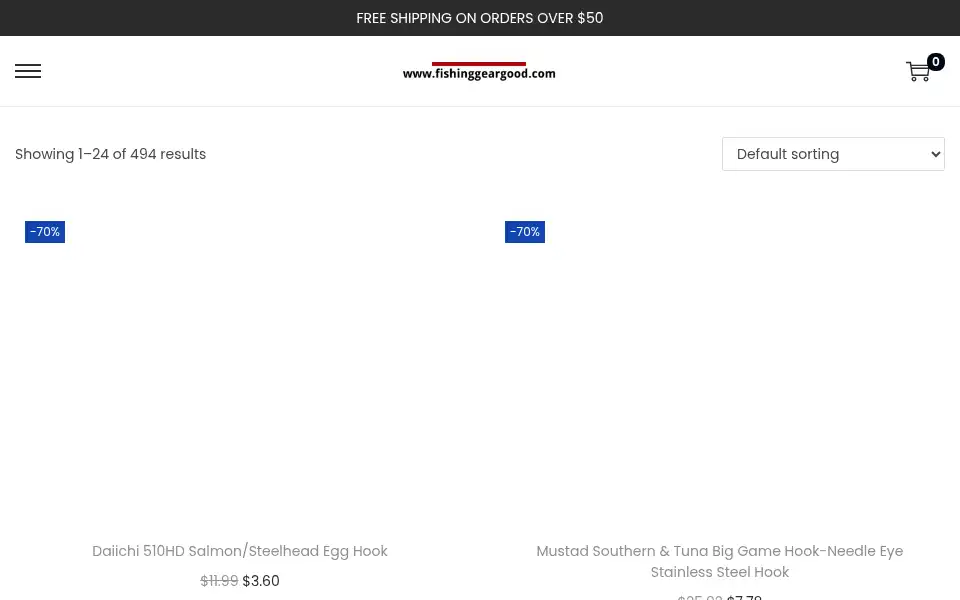 Screenshot of fishinggeargood.com