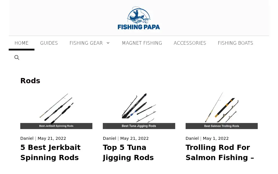 Screenshot of fishingpapa.com