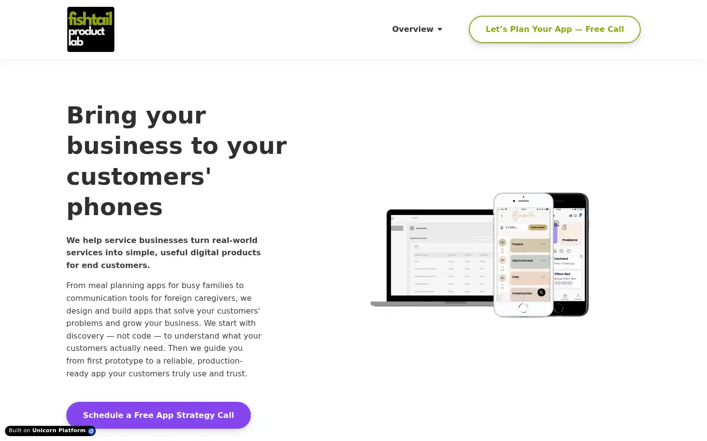Screenshot of fishtailproductlab.com