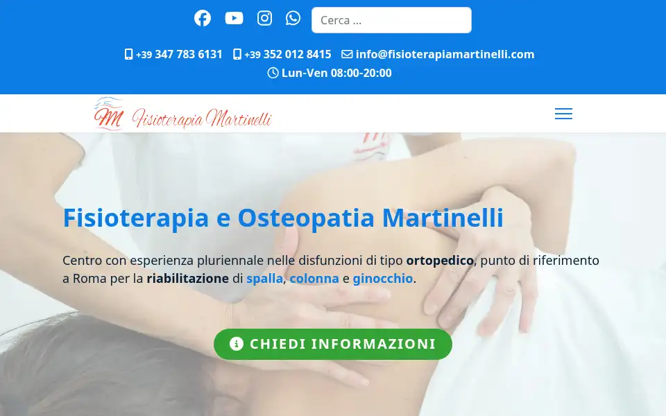 Screenshot of fisioterapiamartinelli.com