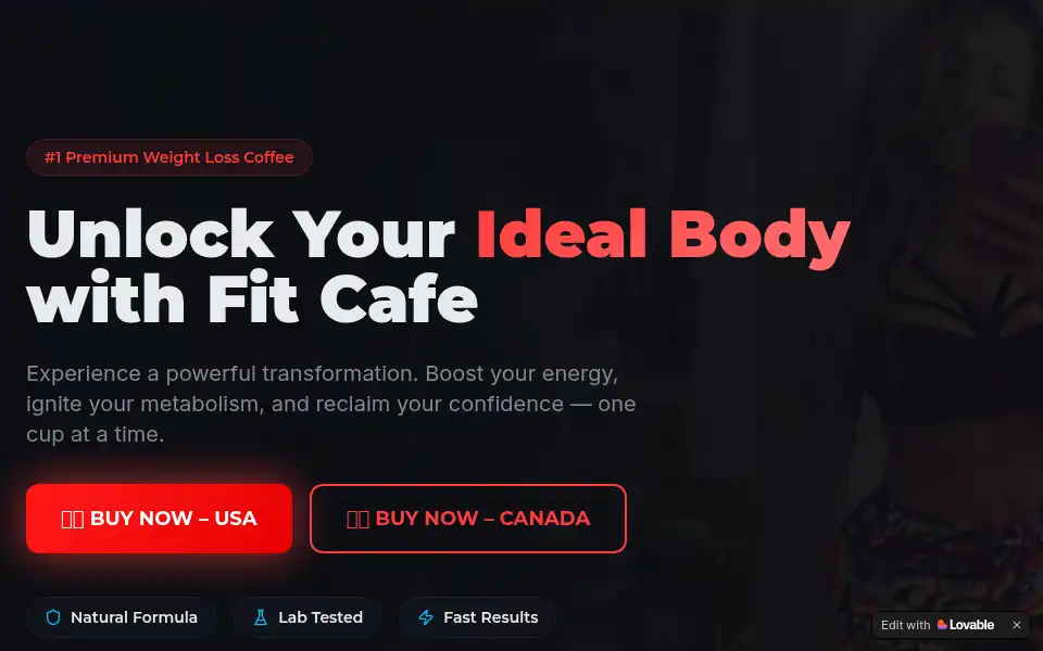 Screenshot of fit-cafe.lovable.app