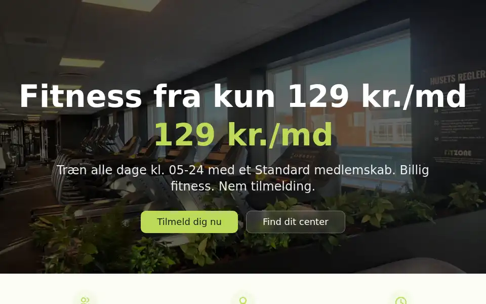 Screenshot of fit-zone.dk