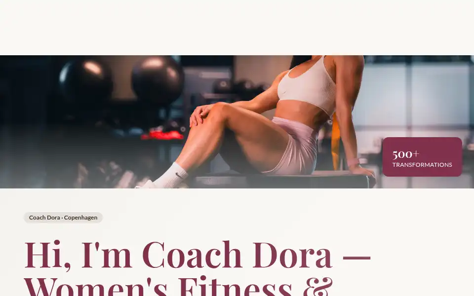 Screenshot of fitbyadora.com