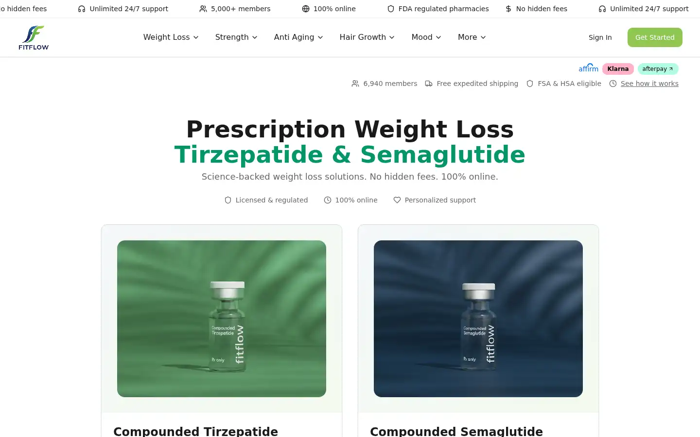 Screenshot of fitflowrx.com