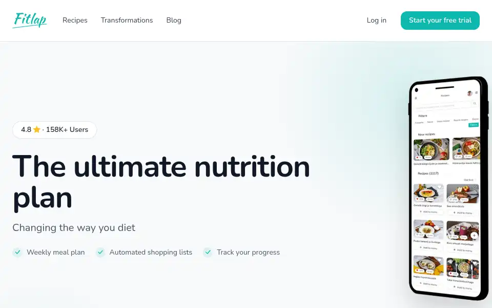 Screenshot of fitlap.com
