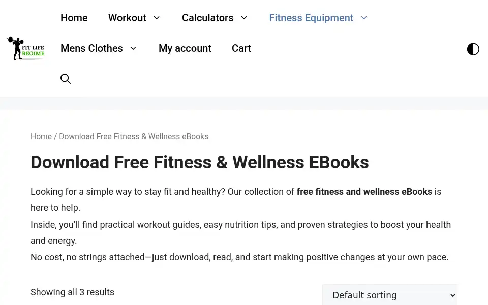 Screenshot of fitliferegime.com