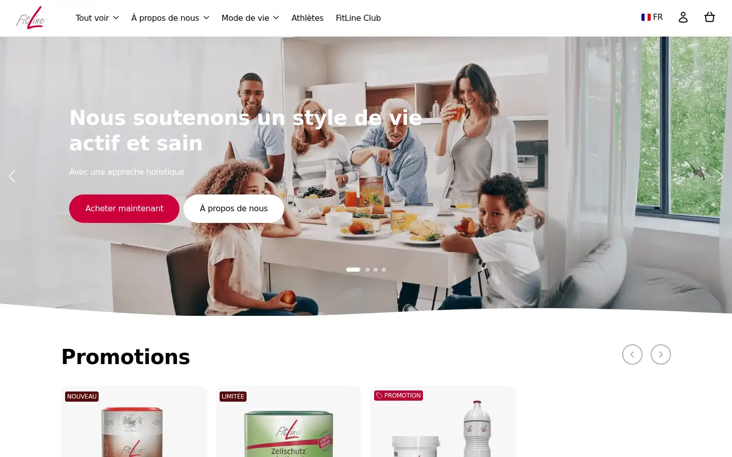 Screenshot of fitline.com