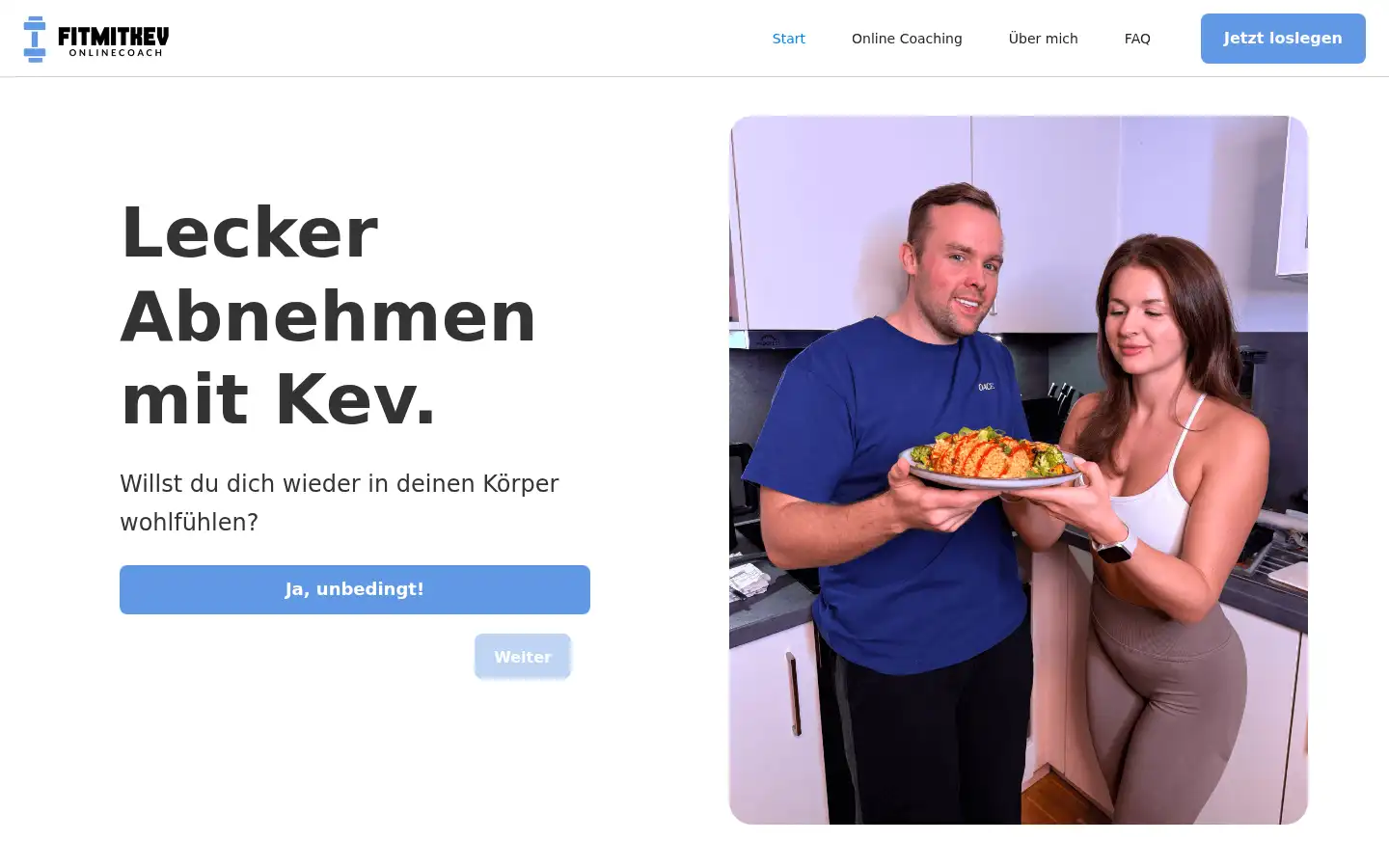 Screenshot of fitmitkev.de