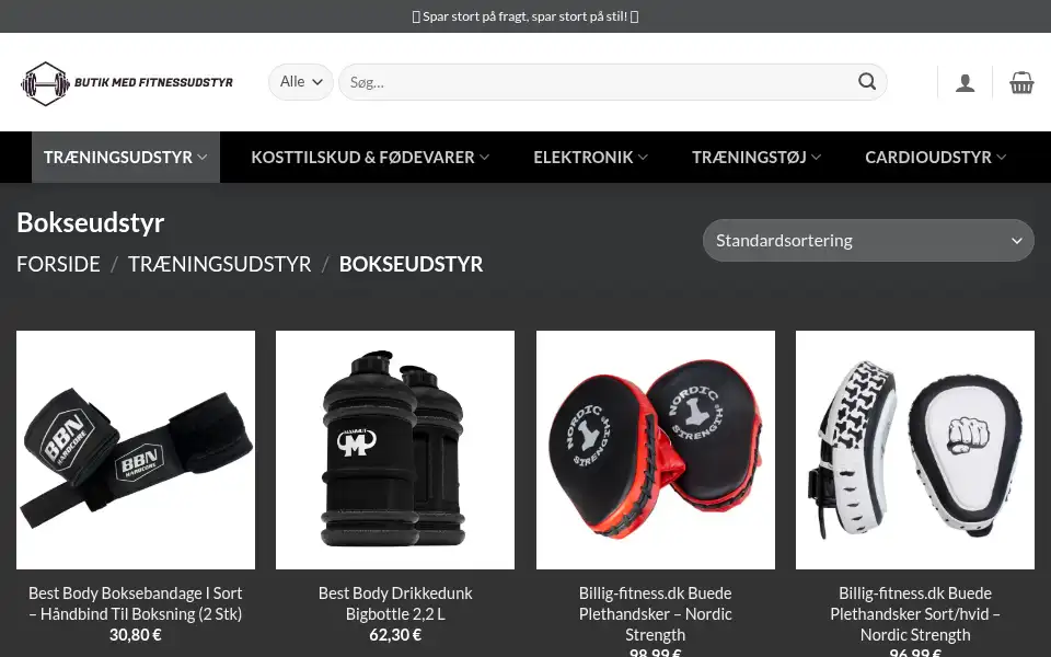 Screenshot of fitness-udstyr.com