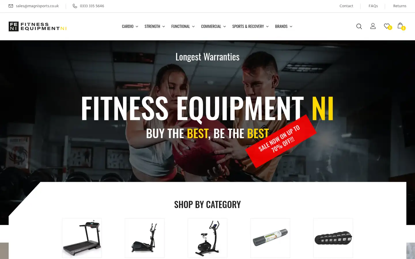 Screenshot of fitnessequipmentni.co.uk
