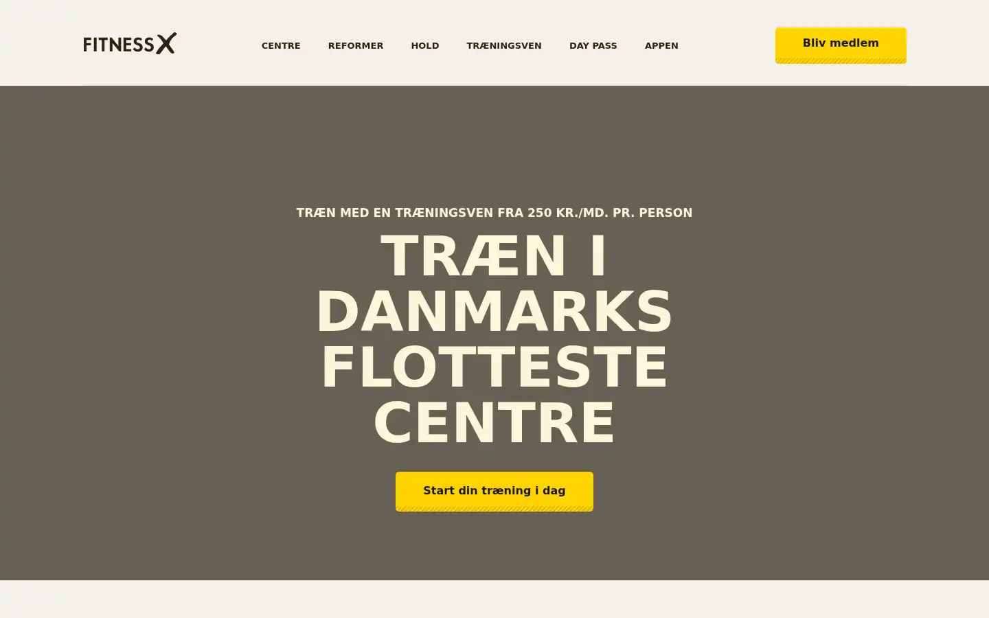 Screenshot of fitnessx.dk