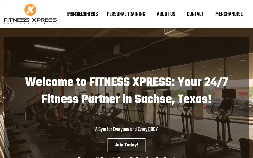 Screenshot of fitnessxpresssachse.com