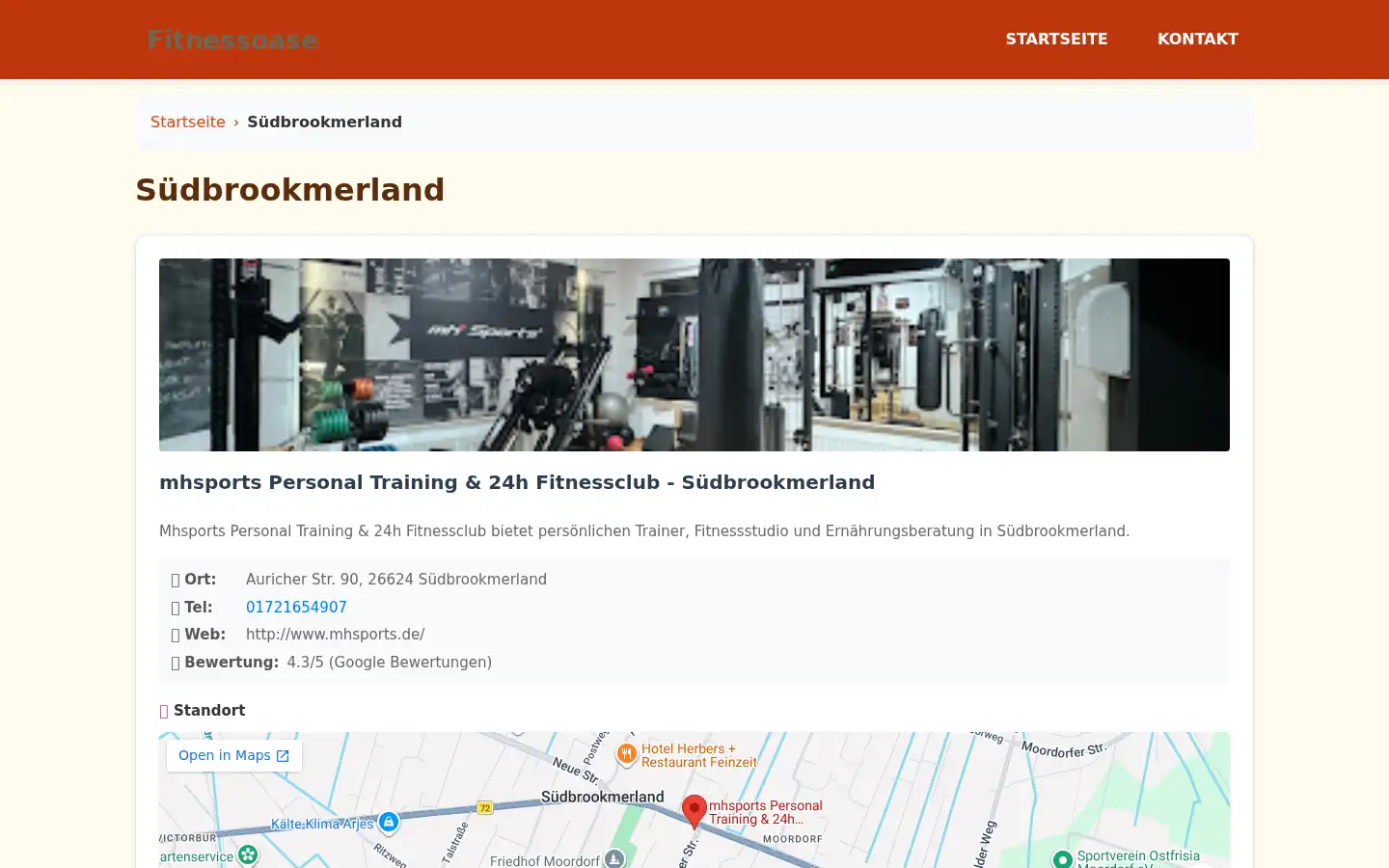 Screenshot of fitnestar.de