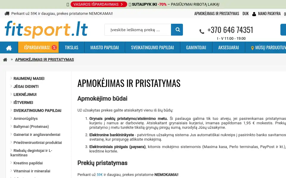 Screenshot of fitsport.lt