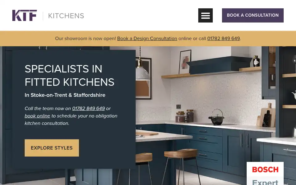 Screenshot of fittedkitchensstoke.co.uk