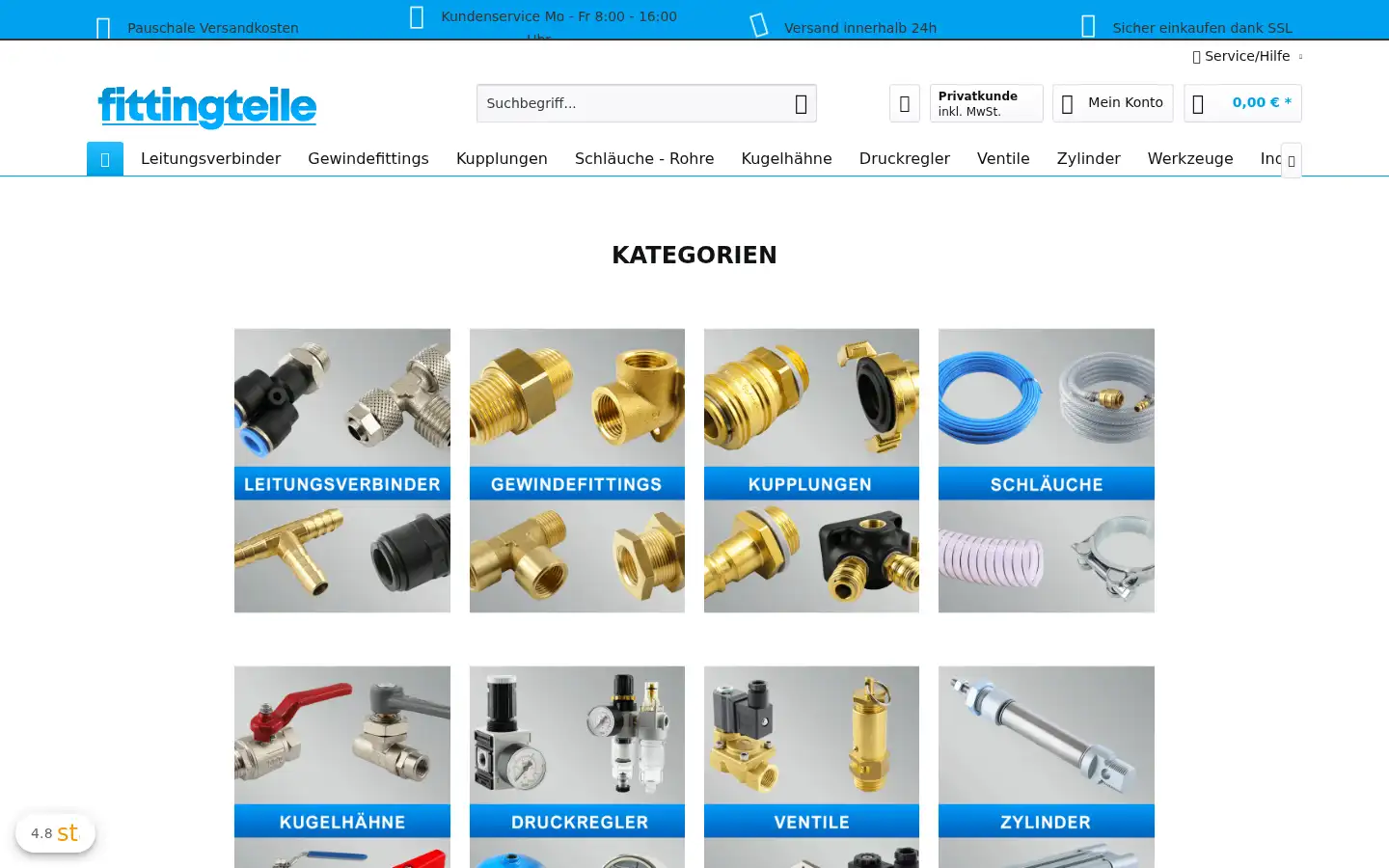 Screenshot of fittingteile.de