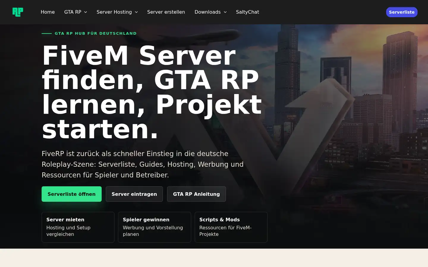 Screenshot of five-rp.de