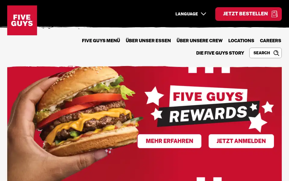 Screenshot of fiveguys.de