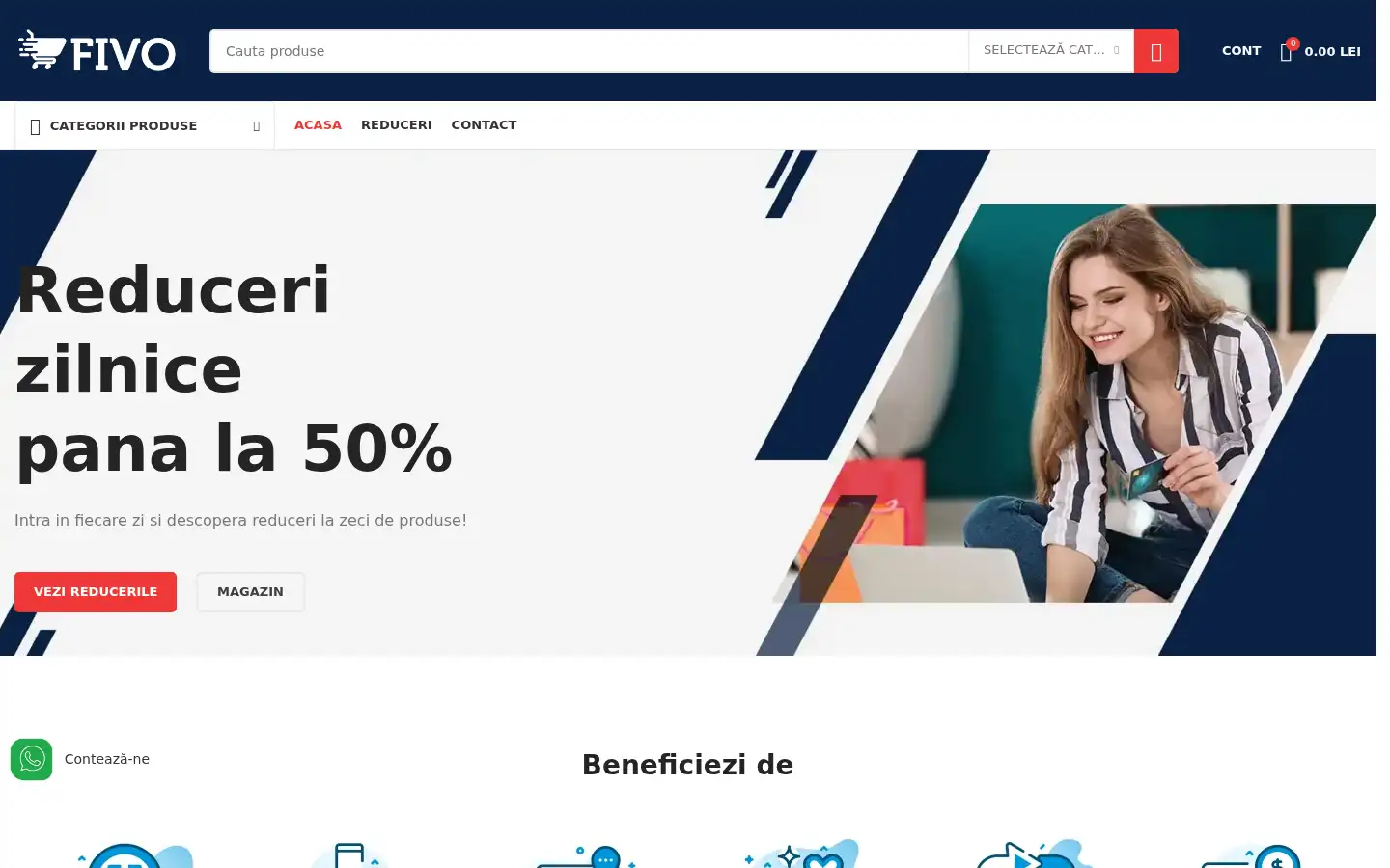 Screenshot of fivo.ro