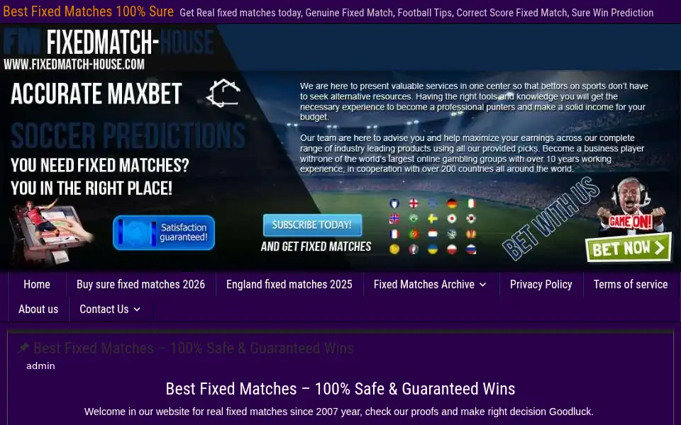 Screenshot of fixedmatch-house.com