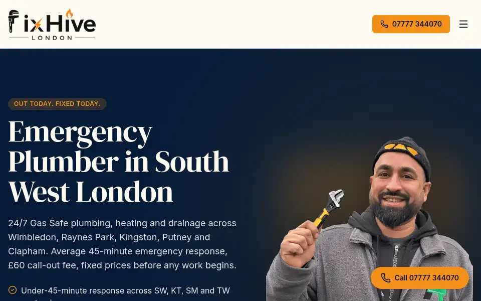 Screenshot of fixhivelondon.com